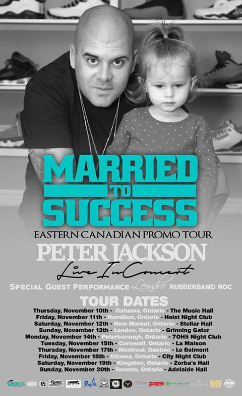 peter jackson begins married to success tour